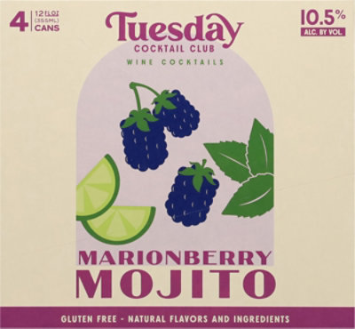 Tuesday Cocktail Club Marionberry Mojito 4-12 Fl Oz In Cans - 4-12 FZ - Image 3