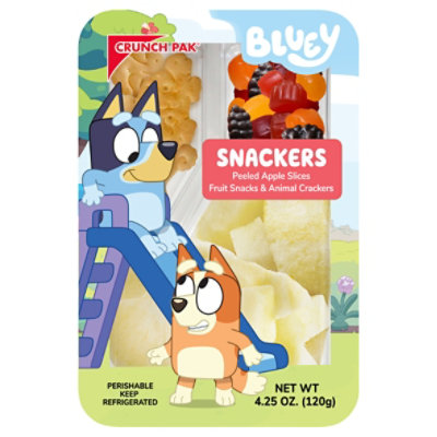 Bluey Snackers Peeled Apple Slices Fruit Snacks And Animal Crackers - 4.25 OZ - Image 3