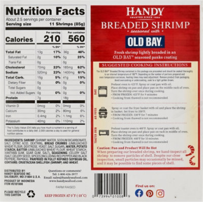 Handy Old Bay Breaded Shrimp 8 Oz - 8 OZ - Image 5