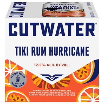 Cutwater Tiki Rum Hurricane Cocktail - 4-12 FZ - Image 1