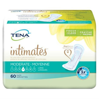 TENA Intimates Moderate Long Pads, Adult, Female, White, Disposable, Dry-Fast Core, Moderate Absorbency, One Size Fits Most (12 In. Length), 180 Count, Case - Image 1
