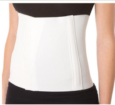 ProCare Abdominal Support, Elastic, Unisex, Hook and Loop Closure, Large (36-42 Inch Waist Circumference), 10-inch Height, White, 1 Count, Each - Image 1