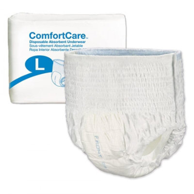 ComfortCare Absorbent Underwear, Adult, Unisex, Pull-on with Tear Away Seams, Disposable, Moderate Absorbency, Large, 25 Count, Bag - Image 1