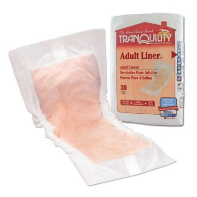 Tranquility Liners, Adult, Unisex, Disposable, Polymer Core, Light Absorbency, One Size Fits Most (9 Inches x 24 Inches), 120 Count, Case - Image 1