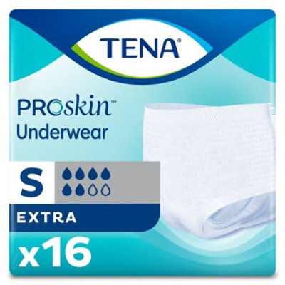 TENA ProSkin Extra Protective Underwear, Adult, Unisex, Small, 25 to 35 In. Waist, White, Disposable, Moderate Absorbency, 64 Count, Case - Image 1