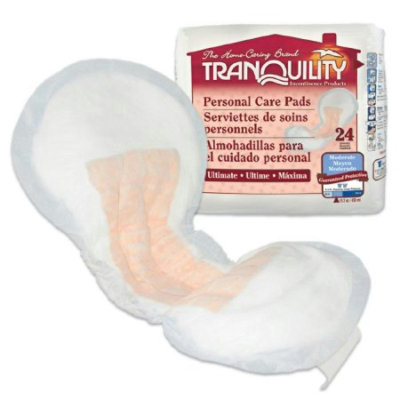 Tranquility Ultimate Incontinence Pad, Adult, Unisex, 13.5 In. Length, Peach, One Size Fits Most, Disposable, 96 Count, Case - Image 1