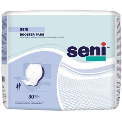 Seni Booster Pads, Adult, Unisex, Disposable, Moderate Absorbency, One Size Fits Most (25 Inch Length), 120 Count, Case - Image 1