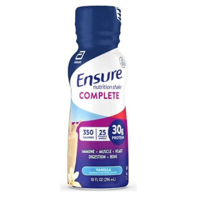 Ensure Complete Nutrition Shake, Vanilla, 10 Oz., 350 Calories per Serving, Bottle, Adult, Ready to Use, 16 Count, Case - Image 1