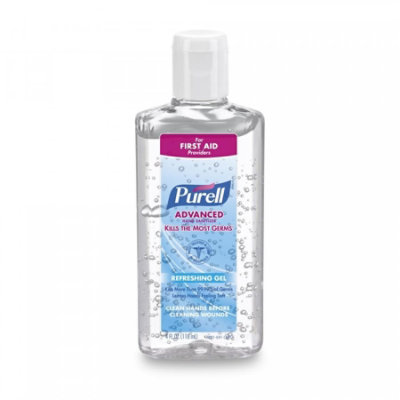 Purell Advanced Hand Sanitizer, Gel, Ethyl Alcohol, 70% Strength, 4.25 ounce Bottle, Fruit Scent, Clear, 1 Count, Each - Image 1