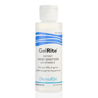 GelRite Instant Hand Sanitizer, Gel, Ethyl Alcohol, 65% Strength, 4 ounce Flip Top Bottle, Scented, 1 Count, Each - Image 1