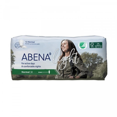 Abena Light Normal Bladder Control Pad, One Size, 10 Inch Length, Light Absorbency, Disposable, 12 Count, Bag - Image 1
