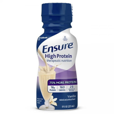 Ensure High Protein Nutrition Shake, Vanilla, 8 ounce Bottle, Ready to Use, 1 Count, Each - Image 1