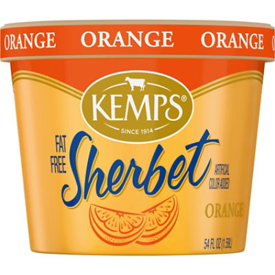 Kemps Fat Free Orange Sherbet - 1.69 Qt.