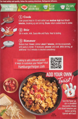 Hamburger Helper Pasta Four Cheese Lasagna 5.5oz - 5.5 OZ - Image 6