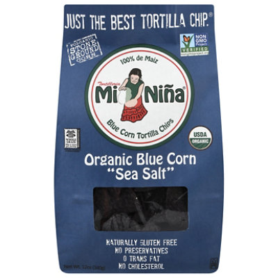 Minina Organic Blue Corn Tortilla Chip 12oz - 12 OZ - Image 1