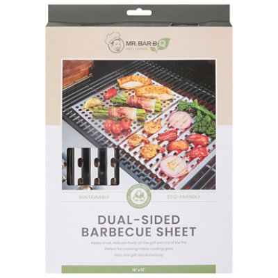 Mr. Bar-B-Q Sustainable Stainless Steel Dual-Sided Barbeque Sheet - Each - Image 2