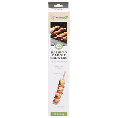 Mbbq Sus Flat Bamboo Skewers - 25 CT - Image 3