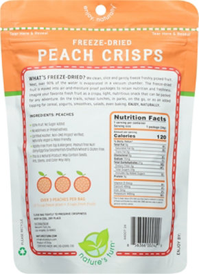 Nature's Turn Freeze Dried Peach Crisps - 1.2 Oz - Image 6