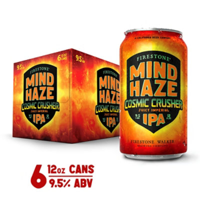 Firestone Walker Mind Haze Cosmic Crusher Juicy Imperial Ipa in Cans - 6-12 Fl. Oz - Image 2