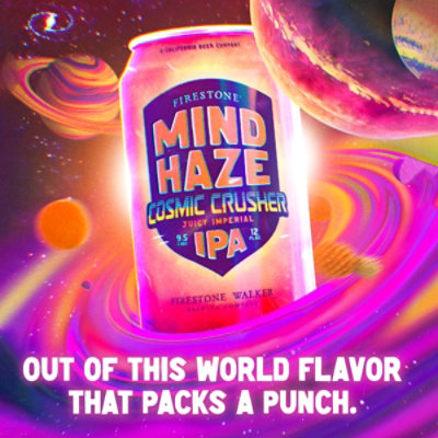 Firestone Walker Mind Haze Cosmic Crusher Juicy Imperial Ipa in Cans - 6-12 Fl. Oz - Image 3