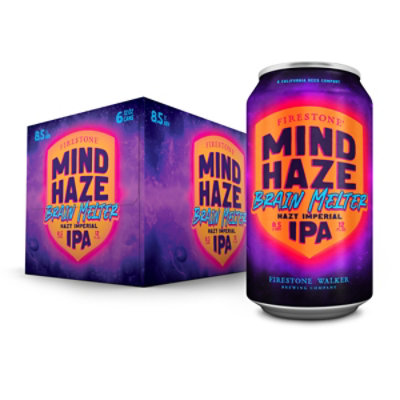 Firestone Mind Haze Brain Melter Hazy Ipa In Cans - 6-12 Fl. Oz - Image 1