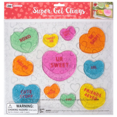 Mello Smello Valentine Super Gel Clings 12X 12 Inch - Each - Image 3