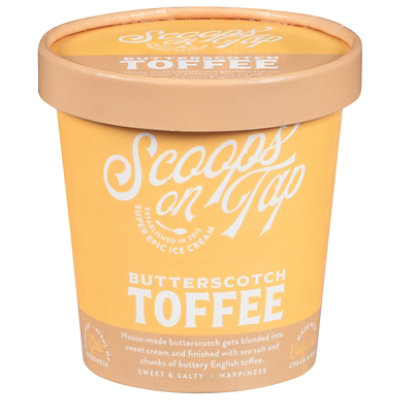 Scoops On Tap Ice Cream Butterscotch Toffee - 16 Oz - Image 2