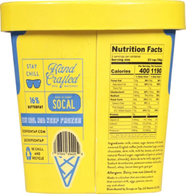 Scoops On Tap Ice Cream Caramel Crunch - 16 Oz - Image 6