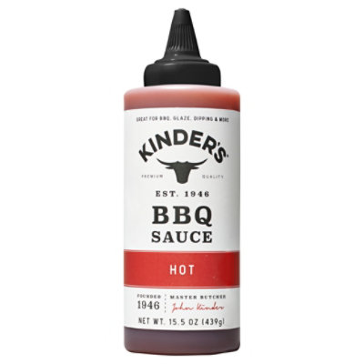 Kinders Hot Bbq Sauce - 15.5 Oz - Image 3