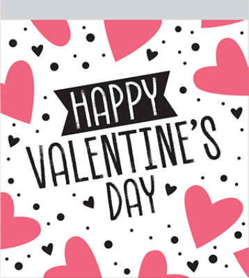 Creative Converting Valentine Zipper Sandwich Bags - 12 Count - Image 1