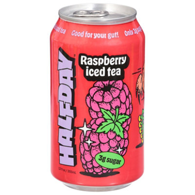 Halfday Tea Iced Prebiotic Raspberry - 12 Fl. Oz. - albertsons