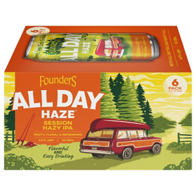 Founders All Day Haze  Cans - 6-12 Fl. Oz. - Image 2