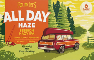 Founders All Day Haze  Cans - 6-12 Fl. Oz. - Image 3