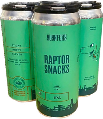 Burnt City IPA Raptor Snacks West Ipa Cans - 4-16 Fl. Oz. - Image 1