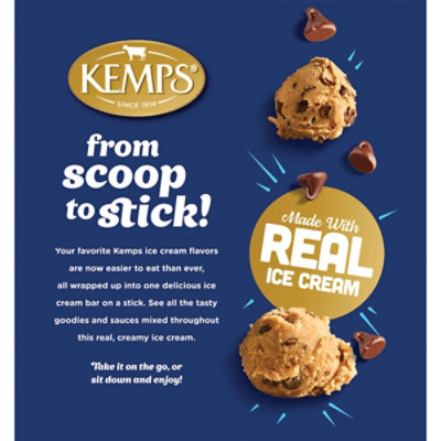 Kemps Chocolate Chip Cookie Dough Ice Cream Bars - 4 Count - Image 6