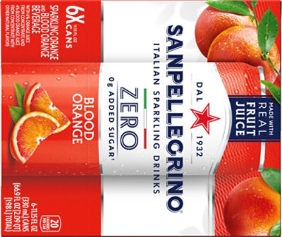 San Pellegrino Aranciata Rossa Zero Sugar - 6-330 Ml - Image 6