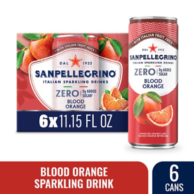 San Pellegrino Aranciata Rossa Zero Sugar - 6-330 Ml - Image 1