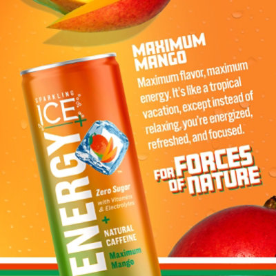 Sparkling Ice Energy Maximum Mango - 12 Fl. Oz. - Image 2