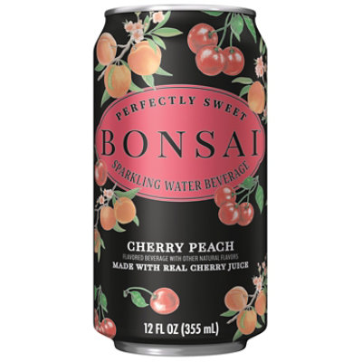 Bonsai Cherry Peach Sweetened Sparkling Water Cans - 8 - 12 Fl. Oz. - Image 5