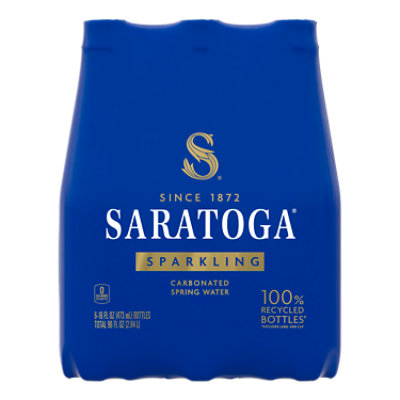 Saratoga Sparkling Spring Water - 6-16 Fl. Oz. - Image 1