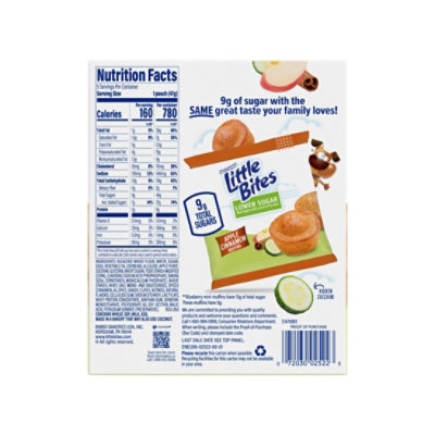 Entenmann's Little Bites Lower Sugar Apple Cinnamon Muffins 5 Pouches - 8.25 Oz - Image 5