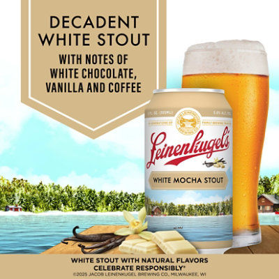 Leinenkugel's White Mocha Stout Beer 5% ABV Cans - 6-12 Fl. Oz. - Image 2