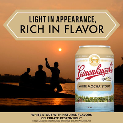 Leinenkugel's White Mocha Stout Beer 5% ABV Cans - 6-12 Fl. Oz. - Image 5