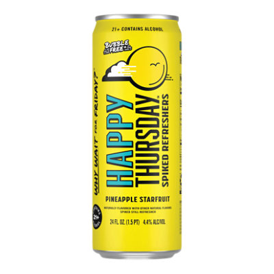 Happy Thursday Spiked Refreshers - Pineapple Starfruit - 24 Fl. Oz. - Image 1