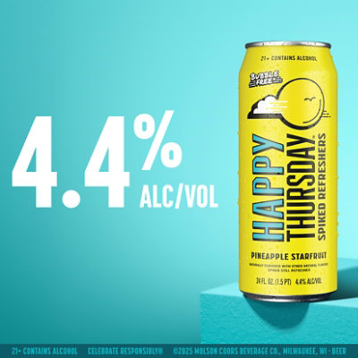 Happy Thursday Spiked Refreshers - Pineapple Starfruit - 24 Fl. Oz. - Image 2