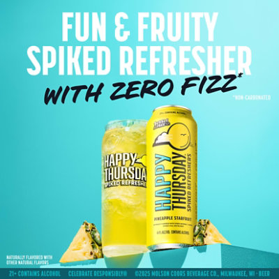 Happy Thursday Spiked Refreshers - Pineapple Starfruit - 24 Fl. Oz. - Image 3