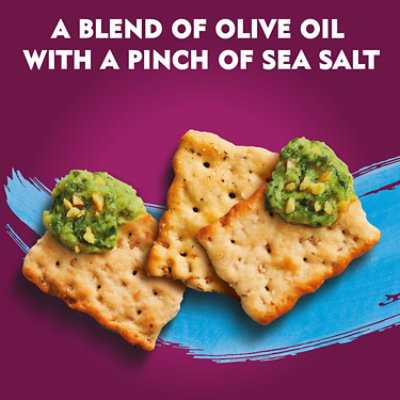 Toasteds Flatbreads Crackers Sea Salt and Olive Oil Party Snacks - 8.7 Oz - Image 2