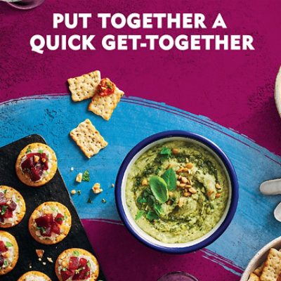 Toasteds Flatbreads Crackers Sea Salt and Olive Oil Party Snacks - 8.7 Oz - Image 3