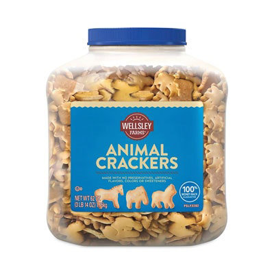 WellsleyFa Animal Crackers, 62 Oz Tub - Image 1