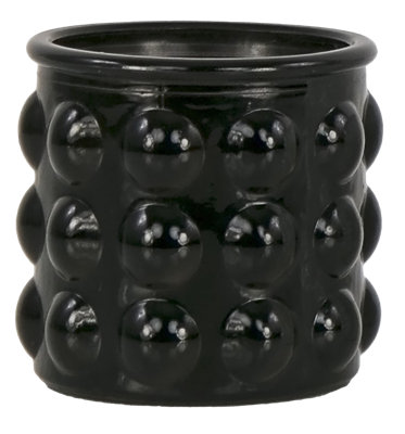 Overjoyed Boutique Bubble Glass Candle Black - Each - Image 1